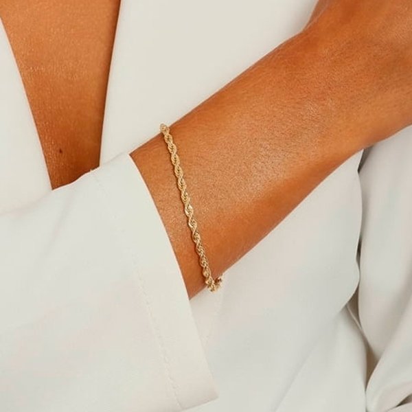 Pulseira Cordão Baiano Ouro Amarelo 18K