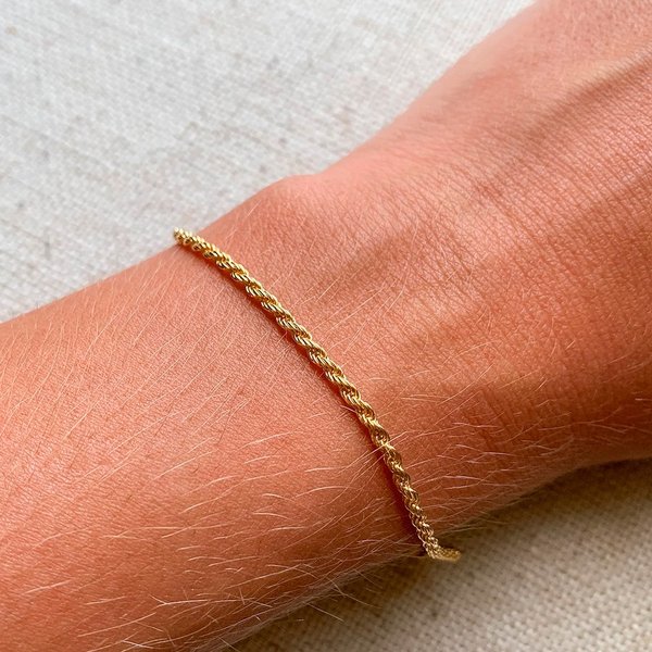 Pulseira Cordão Baiano Ouro Amarelo 18K