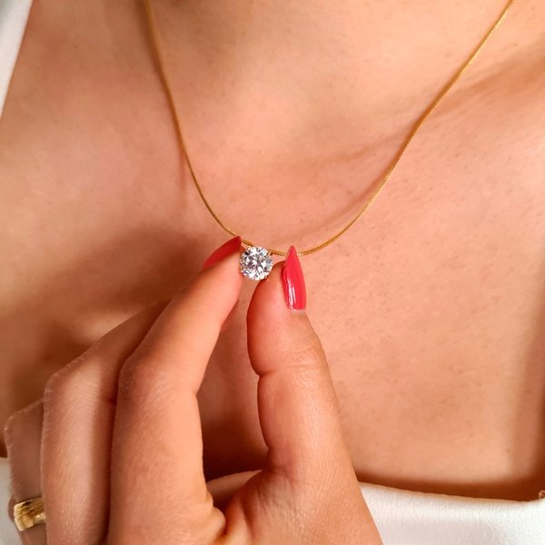 Colar Touch Ponto de Luz Major Ouro Amarelo 18K