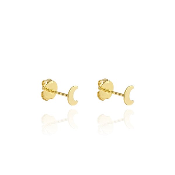 Brinco Meia Lua Ouro Amarelo