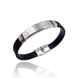 Imagem de Pulseira Safra White Oração Pai Nosso em Aço