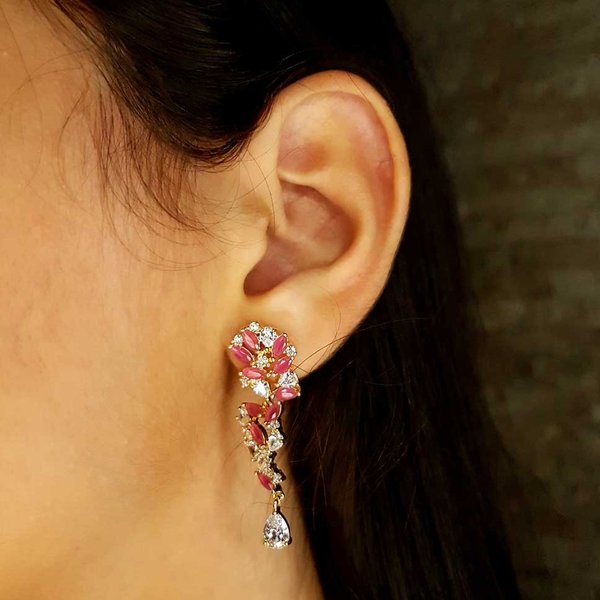 Brinco Lavi Festa Cristal Rose Indiano