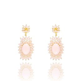 Imagem de Brinco Sun com Cristais Rose