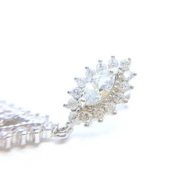 Brinco Luna Cristal Ouro Branco
