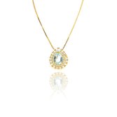 Colar Tibet com Cristal Erinite Ouro Amarelo 18K
