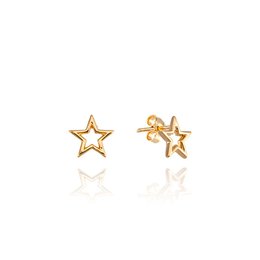 Imagem de  Brinco Estrela Médio Ouro Amarelo 18K Brinco Estrela