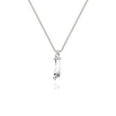 Colar Figa Cravejado Ouro Branco