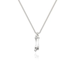 Imagem de Colar Figa Cravejado Ouro Branco