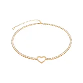 Colar Choker Heart Dourado