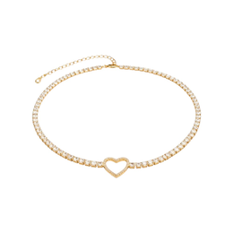 Imagem de Colar Choker Heart Dourado