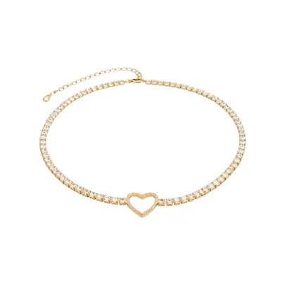 Colar Choker Heart Dourado