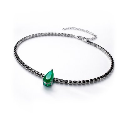 Colar Choker Gota Cristal  Esmeralda Jasmin