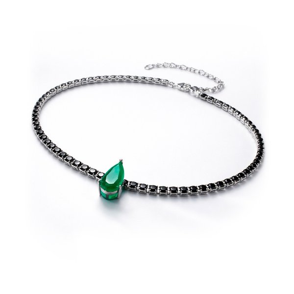 Colar Choker Gota Cristal  Esmeralda Jasmin