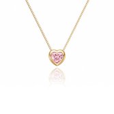 Colar Coração Aura Cristal Rose