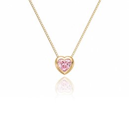 Imagem de Colar Coração Aura Cristal Rose