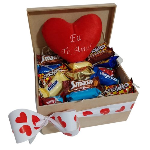 Cesta Presente chocolate & coração