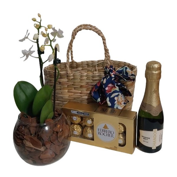  Cesta Presente Bolsa de palha