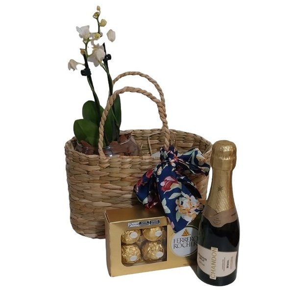  Cesta Presente Bolsa de palha