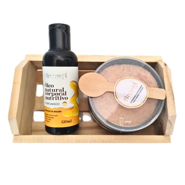 Kit Banho Aromá Sal de Banho e Óleo Corporal de Bacaba