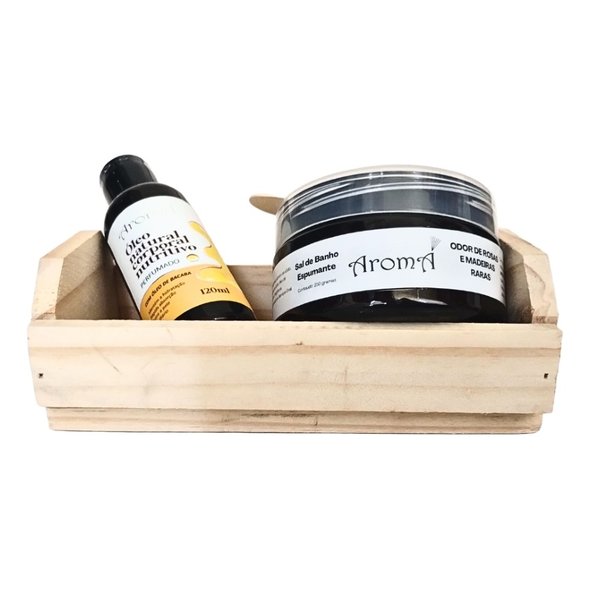 Kit Banho Aromá Sal de Banho e Óleo Corporal de Bacaba