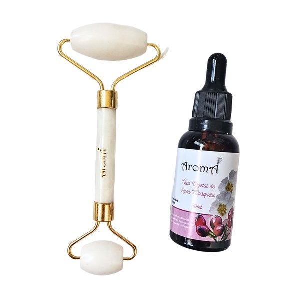 Kit Lifting Facial Aromá Massageador + Óleo Mosqueta