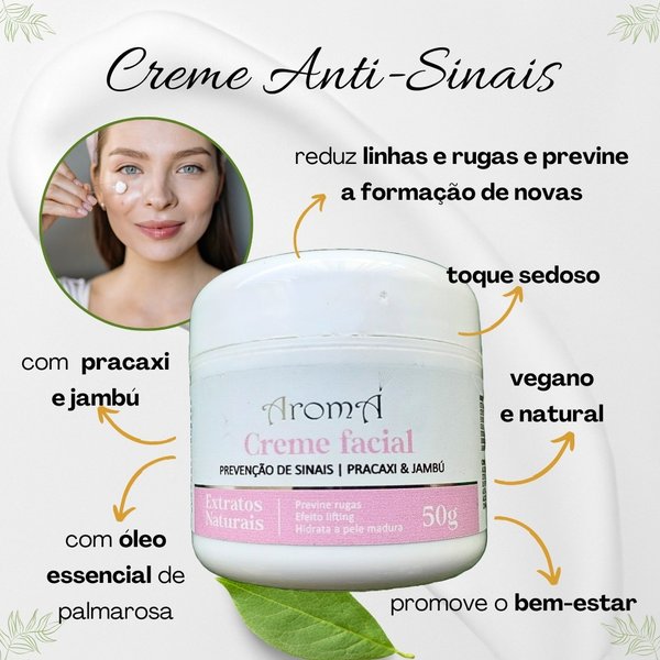 Kit Cremes Faciais Anti-Sinais e Hidratante Aromá