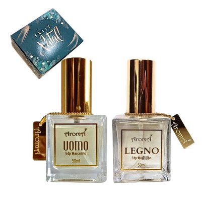 Kit Natal Perfumes Masculinos  Uomo + Legno Aromá
