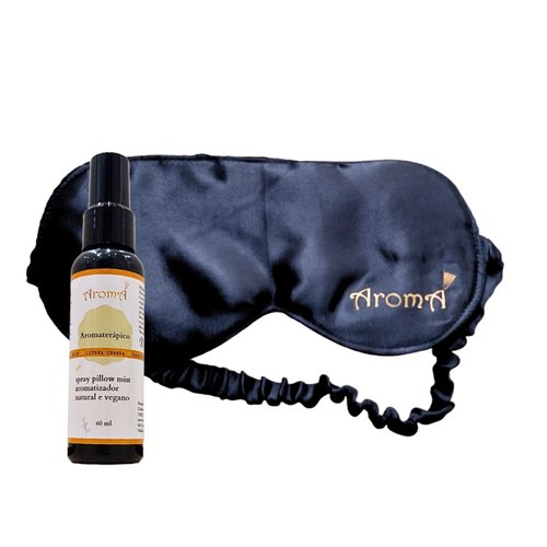 Kit Durma Bem Spray Pillow Mist Máscara de Cetim Aromá