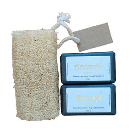 Imagem de Kit Felicità Masculino: 2 Sabonetes + Bucha Vegetal 