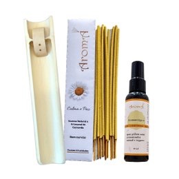 Imagem de Kit Zen Aromá : Pillow Mist + Incensário + 10 Incensos