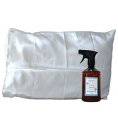 Kit Água de Lençol + Fronha de Cetim Champanhe Aromá