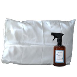 Imagem de Kit Água de Lençol + Fronha de Cetim Champanhe Aromá