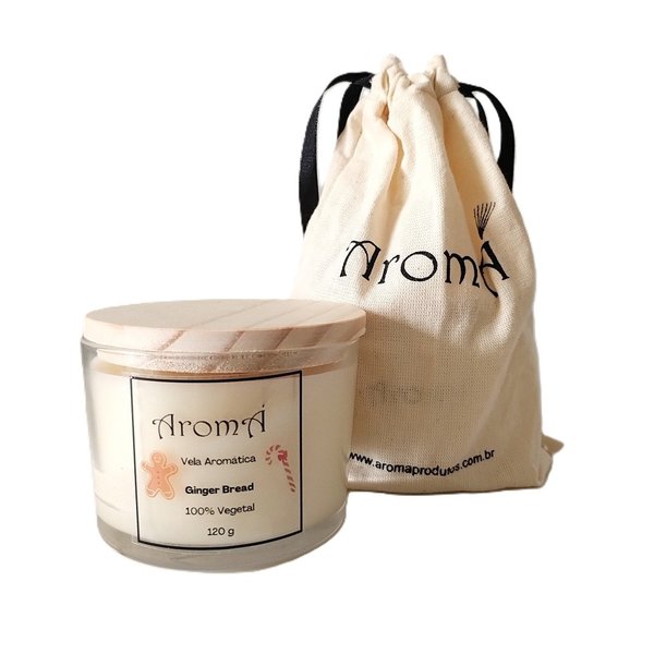 Vela Aromática Perfumada Ginger Bread Aromá 120g Natal