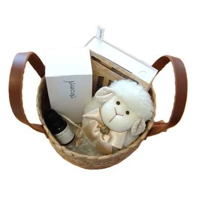 Kit Nascimento Maternidade Menina Aromá Cesto Carnaúba