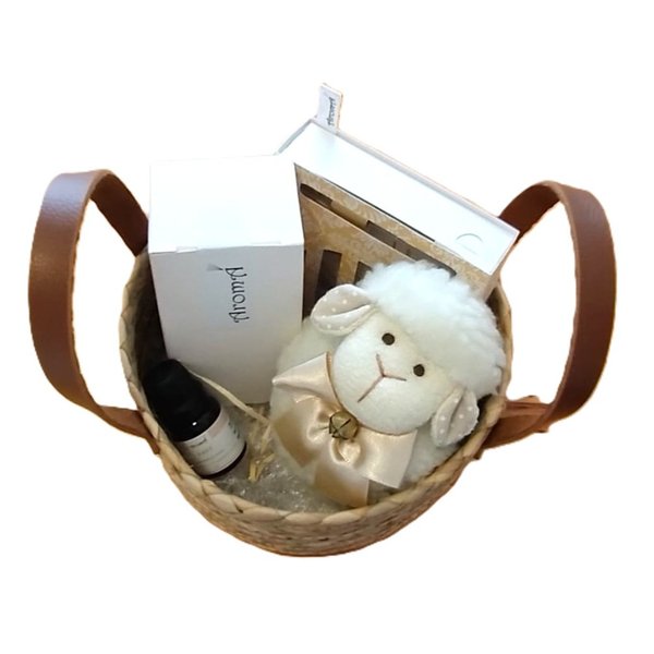 Kit Nascimento Maternidade Menina Aromá Cesto Carnaúba