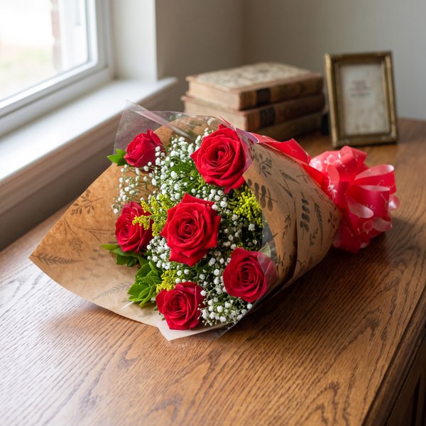 Buquê Tradicional 6 Rosas