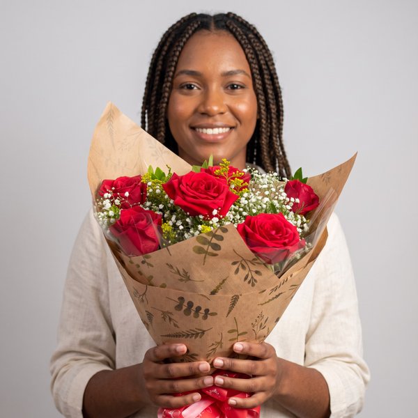 Buquê Tradicional 6 Rosas