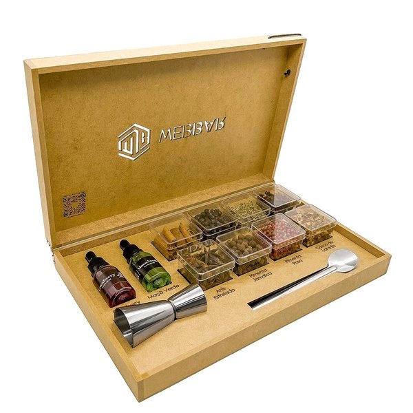 Kit Gin Tônica 8 Especiarias Colher + Dosador + Xarope