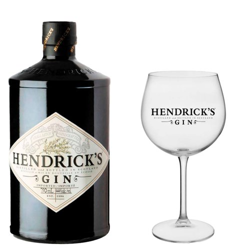 Gin Hendrick's 750ml  e Taça Cristal 570ml