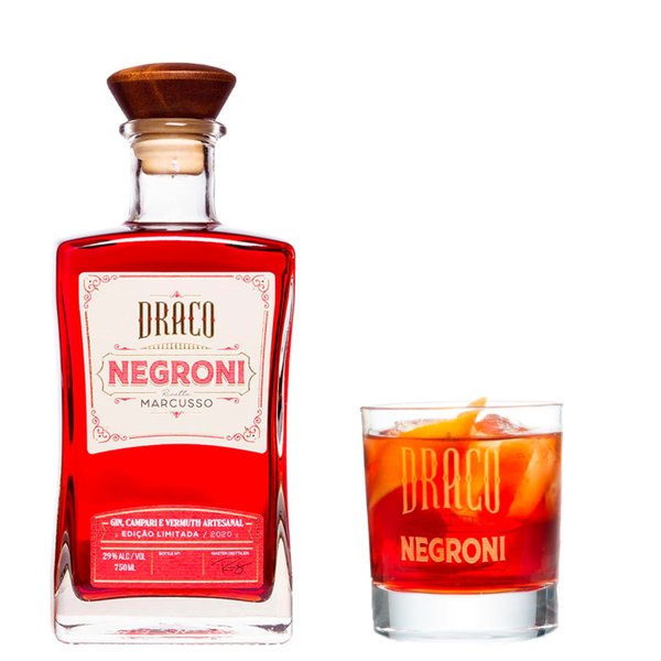 Combo Draco Negroni Marcusso 750ml e Copo