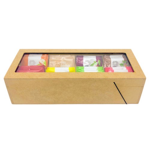 Caixa Organizadora para Chá com Vidro