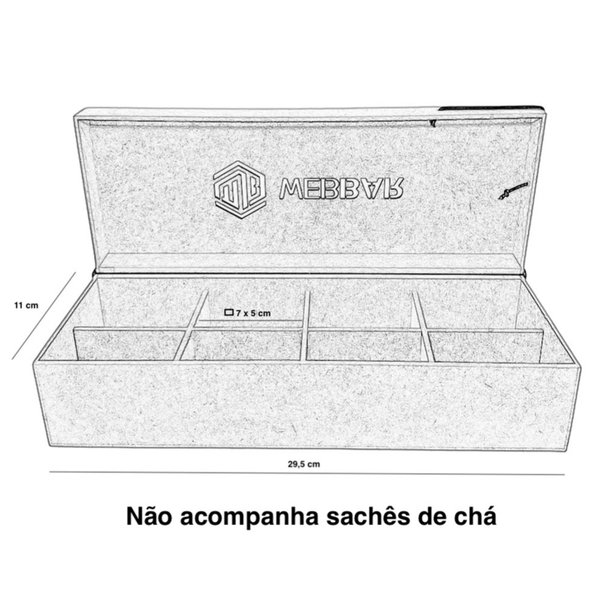Caixa Organizadora para Sachês de Chá