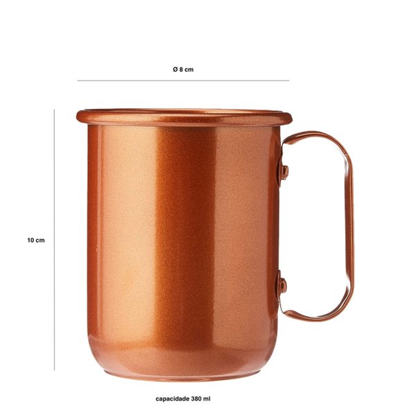 Caneca de Alumínio para Moscow Mule 380ml 6 Unidades
