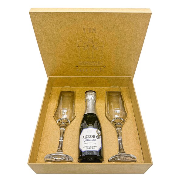 Kit Presente Aurora Boreal Baby Moscatel + 2 Taças