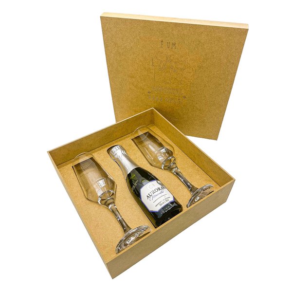 Kit Presente Aurora Boreal Baby Moscatel + 2 Taças