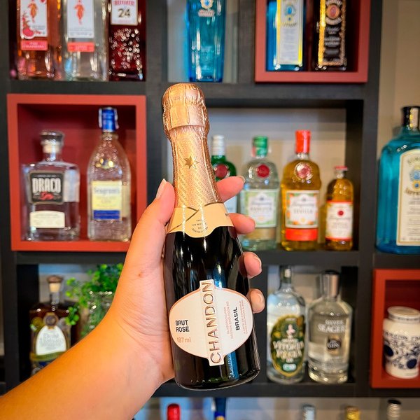Kit Presente Chandon Baby Brut Rosé + 2 Taças
