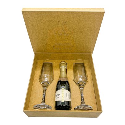 Kit Presente Chandon Baby Réserve Brut e 2 Taças