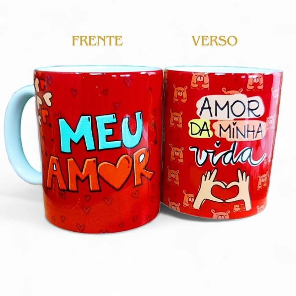 Caneca Romantica com bombons 