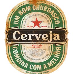 Imagem de Placa Decorativa em MDF - Um Bom Churrasco e Cerveja