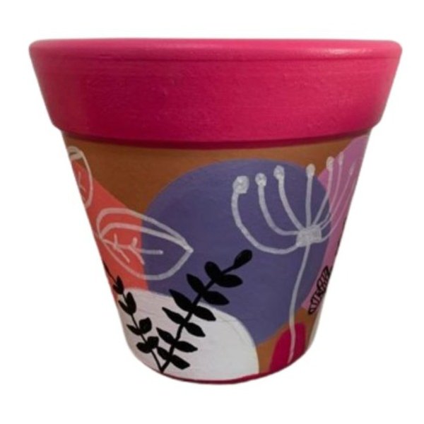 Vaso de Barro em Pintura Organica III